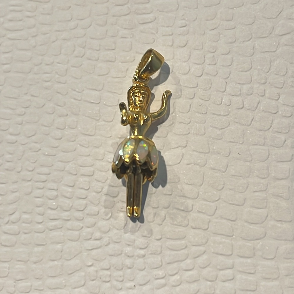 925 sterling silver Hawaiian girl charm. - Picture 5 of 6